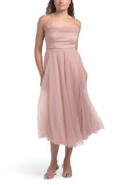 Selfie Leslie | Dresses | Lucinda Twist Back Midi Dress Champagne | Poshmark